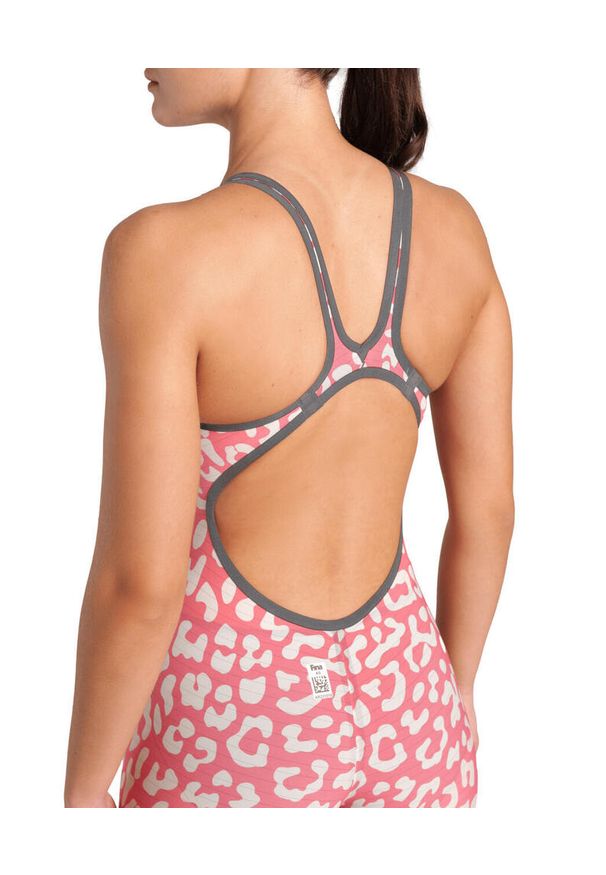 Strój startowy pływacki damski Arena CARBON AIR2 OB Leopard. Kolor: różowy, wielokolorowy, biały. Materiał: materiał