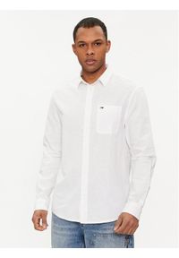 Tommy Jeans Koszula DM0DM18962 Biały Regular Fit. Kolor: biały. Materiał: bawełna