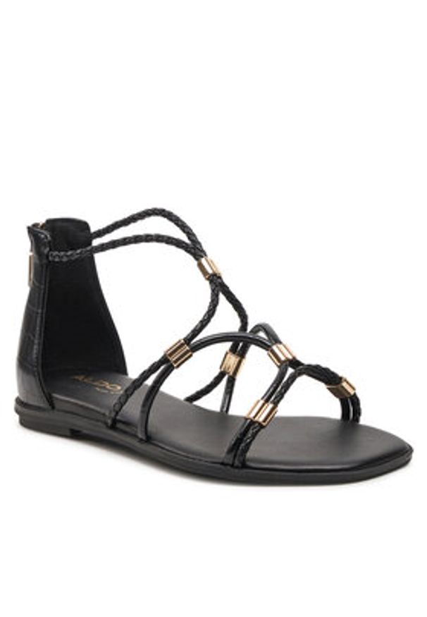 Aldo Sandały Oceriwenflex 13388400 Czarny. Kolor: czarny. Materiał: skóra