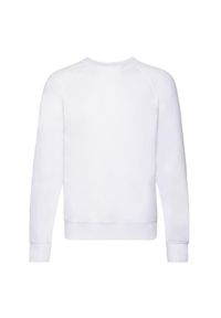 FRUIT OF THE LOOM - Lekka Raglanowa Bluza Unisex Dla Dorosłych. Kolor: biały. Długość rękawa: raglanowy rękaw