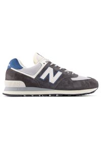 Buty męskie New Balance U574NVE – szare. Okazja: na co dzień. Kolor: szary. Materiał: guma, syntetyk, zamsz, materiał. Szerokość cholewki: normalna. Model: New Balance 574