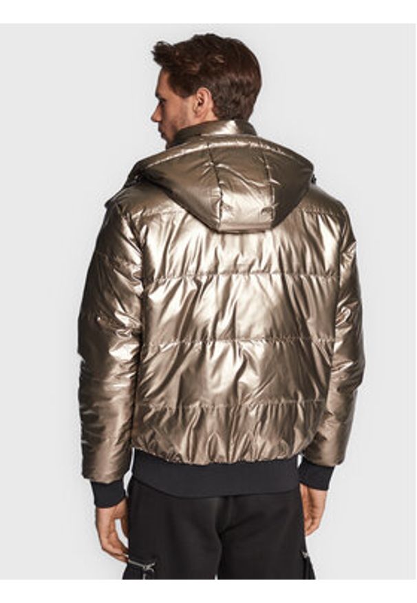 Karl Lagerfeld - KARL LAGERFELD Kurtka przejściowa Blouson 505003 524505 Złoty Regular Fit. Typ kołnierza: dekolt w karo. Kolor: złoty. Materiał: syntetyk