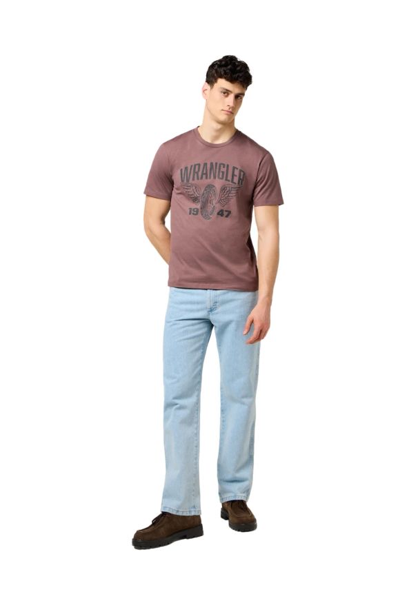 Wrangler - MESKA KOSZULKA WRANGLER AMERICANA TEE PEPPERCORN 112371476