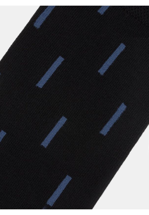 Pako Lorente - Czarne skarpetki w niebieskie kreski P000B-SX-521-C. Kolor: wielokolorowy, niebieski, czarny. Materiał: tkanina. Wzór: kropki