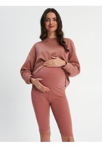 Sinsay - Kolarki MAMA - różowy. Kolor: różowy. Materiał: materiał, prążkowany