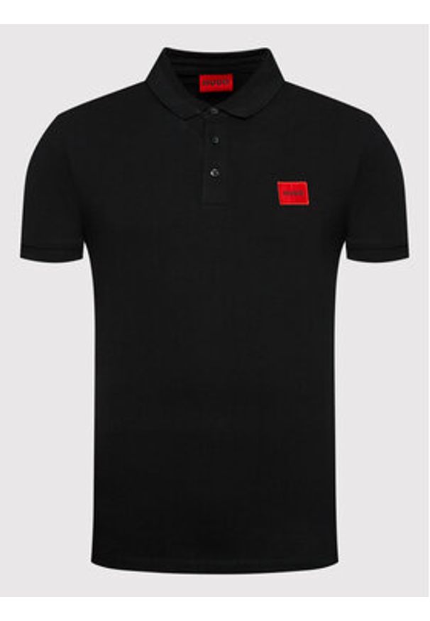 Hugo Polo Dereso222 50466202 Czarny Slim Fit. Typ kołnierza: polo. Kolor: czarny. Materiał: bawełna