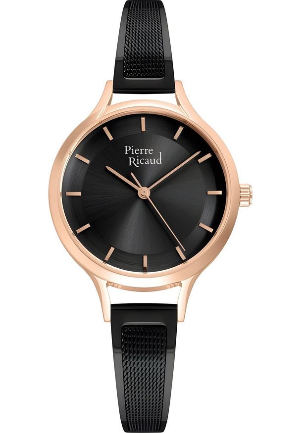 Zegarek Pierre Ricaud Zegarek damski Pierre Ricaud P22028.R1R4Q czarny. Kolor: czarny