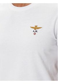 Aeronautica Militare T-Shirt 252TS1580UJ00372 Biały Regular Fit. Kolor: biały. Materiał: bawełna