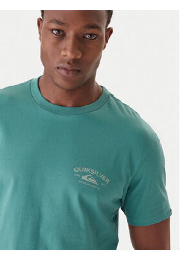 Quiksilver T-Shirt Anchor EQYZT08178 Zielony Regular Fit. Kolor: zielony. Materiał: bawełna