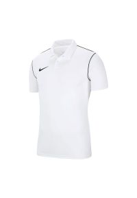 Nike - Męska Koszulka Polo Park 20 DriFIT. Typ kołnierza: polo. Kolor: biały