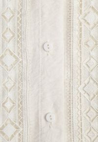 Renee - Jasnobeżowa Koszula ze Stójką i Koronką Phaeninca. Okazja: na co dzień. Typ kołnierza: kołnierzyk stójkowy. Kolor: beżowy. Materiał: koronka. Wzór: koronka. Styl: casual, elegancki #7