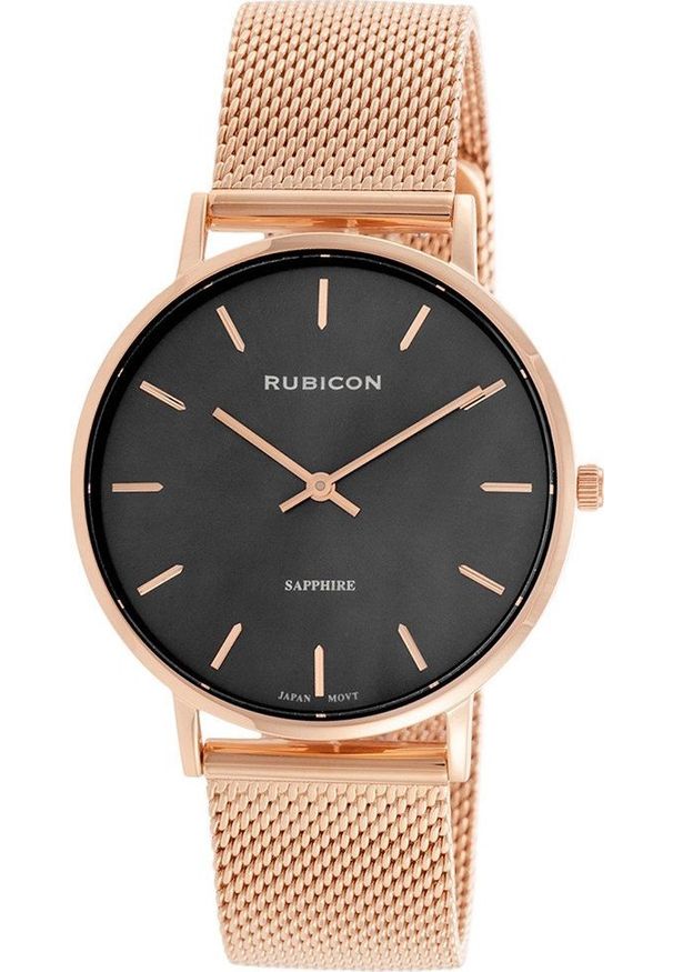 Zegarek Rubicon Zegarek damski Rubicon RBN060 różowe złoto. Kolor: złoty, wielokolorowy, różowy
