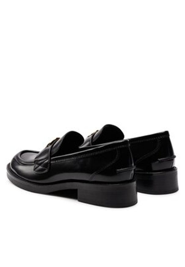 DKNY Lordsy Penny K1434520 Czarny. Kolor: czarny. Materiał: skóra, lakier