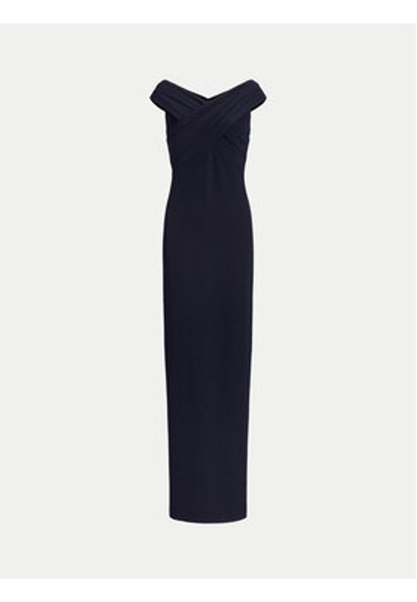 Lauren Ralph Lauren - LAUREN RALPH LAUREN Sukienka wieczorowa 253936391003 Granatowy Slim Fit. Kolor: niebieski. Materiał: syntetyk. Styl: wizytowy