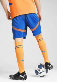 Puma - Męskie szorty Olympique Marsylia 24/25 PUMA Racing Blue Fluro Orange Pes. Kolor: pomarańczowy, niebieski, żółty, wielokolorowy