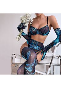 Intica - Komplet bielizny pięcioczęściowy elegancki na wieczór Shafeeka. Kolor: wielokolorowy. Materiał: materiał #4