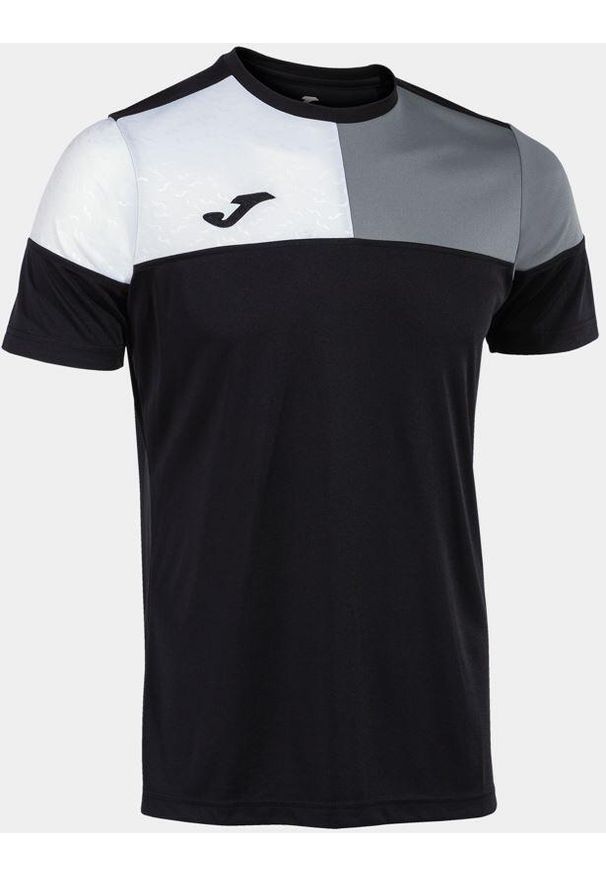 Joma Crew Sport T-shirt - Oddychający i Lekki. Kolor: czarny, biały, szary, wielokolorowy. Materiał: poliester. Sport: fitness, piłka nożna