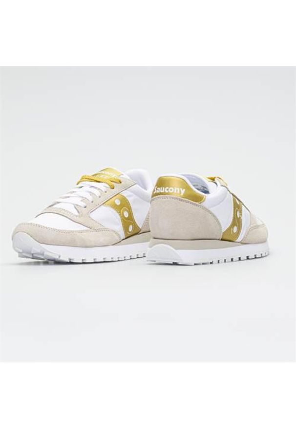 Buty do chodzenia damskie Saucony Jazz Original. Zapięcie: sznurówki. Kolor: biały, żółty, wielokolorowy, pomarańczowy. Materiał: materiał, tkanina, syntetyk. Szerokość cholewki: normalna. Sport: turystyka piesza