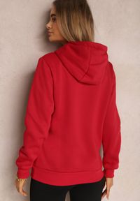 Renee - Czerwona Bluza z Kapturem Corbetes. Typ kołnierza: kaptur. Kolor: czerwony. Materiał: polar, tkanina, dresówka, prążkowany. Długość rękawa: długi rękaw. Długość: długie. Wzór: jednolity, gładki #4