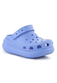 Chodaki Crocs Classic Crush Clog W 207521-5Q6 niebieskie. Kolor: niebieski. Materiał: materiał. Obcas: na platformie #4