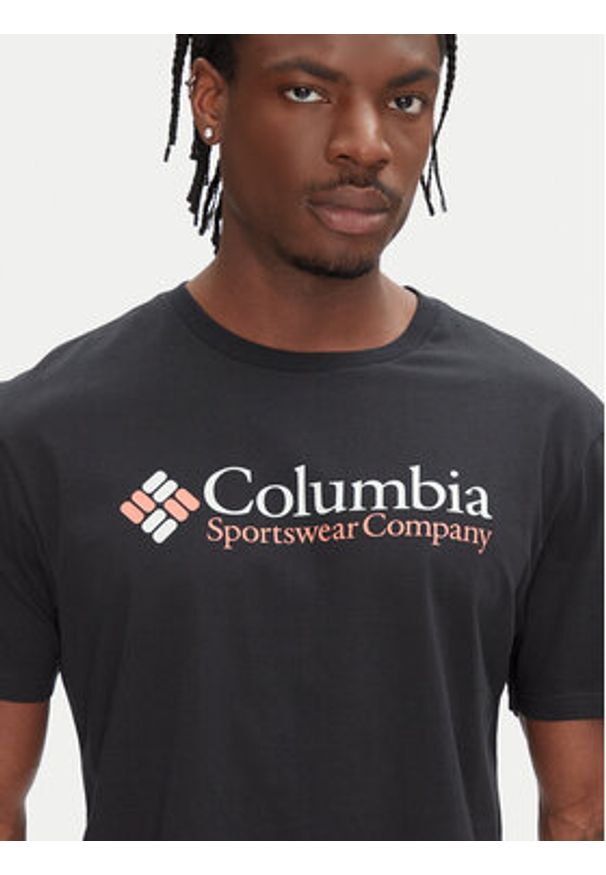columbia - Columbia T-Shirt Csc Basic Logo™ 1680053 Czarny Regular Fit. Kolor: czarny. Materiał: bawełna