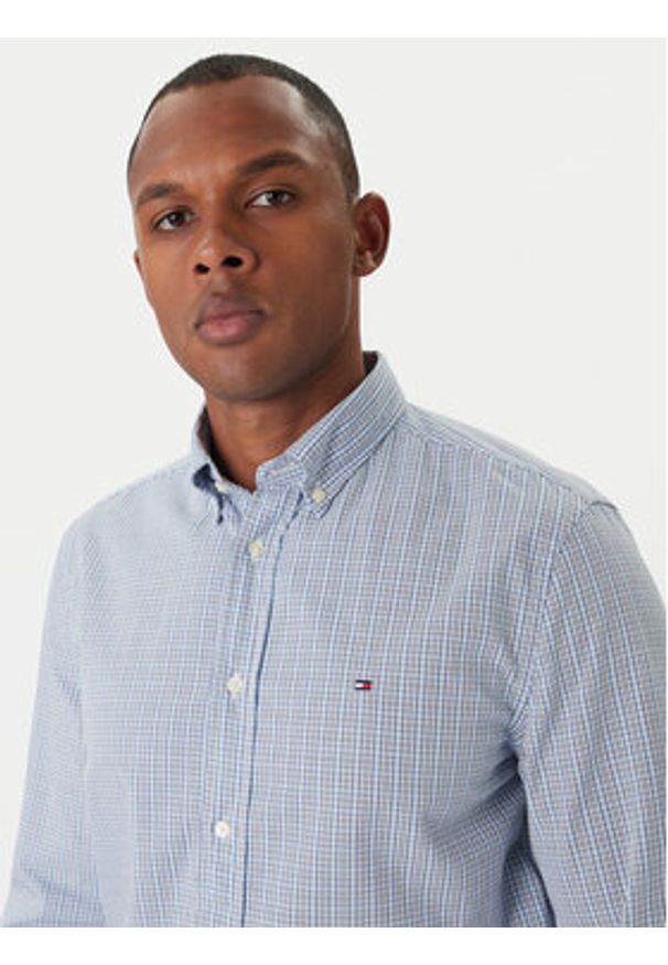 TOMMY HILFIGER - Tommy Hilfiger Koszula MW0MW39459 Niebieski Regular Fit. Kolor: niebieski. Materiał: bawełna