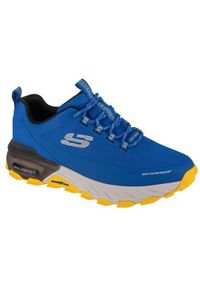 skechers - Buty do chodzenia męskie Skechers Max Protect-fast Track. Zapięcie: sznurówki. Kolor: niebieski. Materiał: materiał, syntetyk, tkanina. Szerokość cholewki: normalna. Sport: turystyka piesza