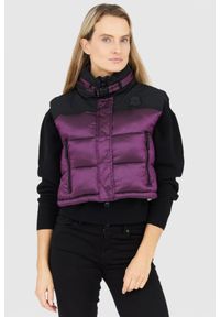 Invicta - INVICTA Fioletowy puchowy krótki bezrękawnik damski, Rozmiar L. Kolor: fioletowy. Materiał: puch, poliamid. Długość rękawa: bez rękawów. Długość: krótkie #1
