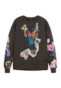 Desigual Bluza Evelyn 26SWSK16 Szary Regular Fit. Kolor: szary. Materiał: bawełna #4