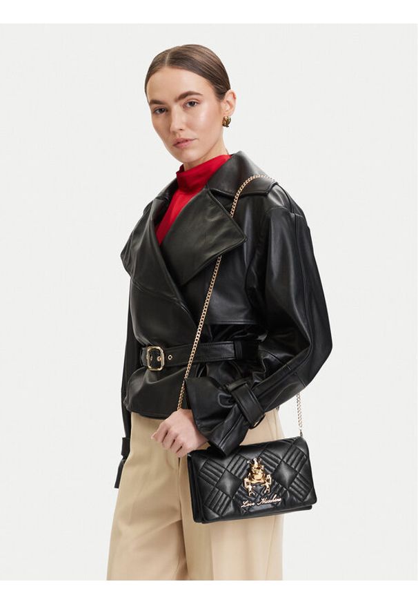 Love Moschino - LOVE MOSCHINO Torebka JC4269PP0OKH1000 Czarny. Kolor: czarny. Materiał: skórzane