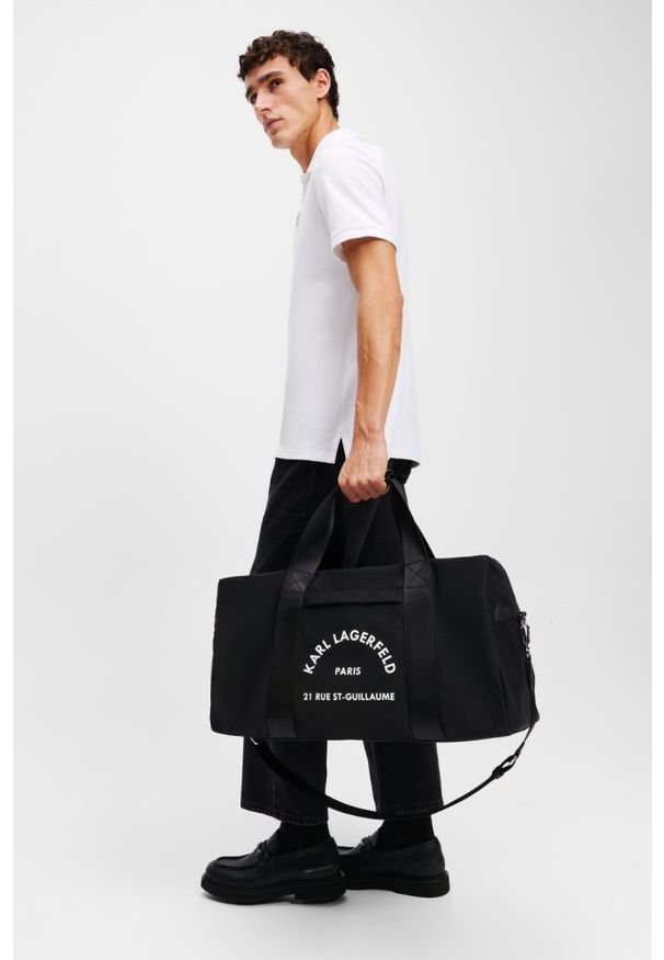 Karl Lagerfeld - KARL LAGERFELD Сzarna torba podróżna K/rsg Nylon. Kolor: czarny. Materiał: nylon