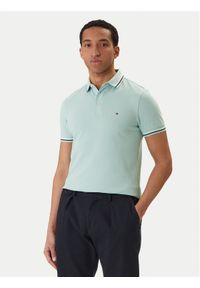 TOMMY HILFIGER - Tommy Hilfiger Polo Seasonal MW0MW39993 Zielony Slim Fit. Typ kołnierza: polo. Kolor: zielony. Materiał: bawełna #1