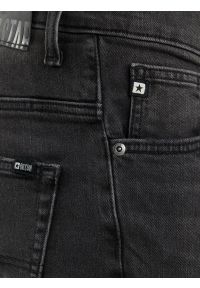 Big-Star - Jeansy męskie dopasowane z przetarciami czarne Martin 953. Okazja: na co dzień. Kolor: czarny. Styl: elegancki, casual #5