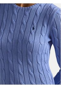 Polo Ralph Lauren Sweter 211891640003 Niebieski Regular Fit. Typ kołnierza: polo. Kolor: niebieski. Materiał: bawełna #3