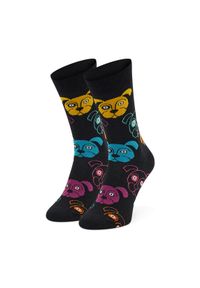 Happy-Socks - Happy Socks Skarpety wysokie unisex DOG01-9050 Czarny. Kolor: czarny. Materiał: materiał #1