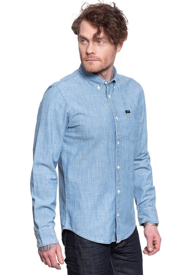 Lee - LEE LEE BUTTON DOWN SUMMER BLUE L880NSNJ 112123337. Typ kołnierza: button down