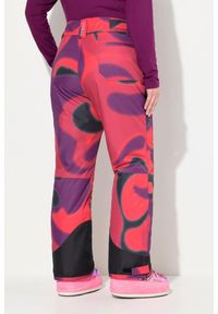 ULLA POPKEN - Damskie Spodnie narciarskie HYPRAR wodoodporne paski na rzep. Kolekcja: plus size. Kolor: różowy. Materiał: poliester, materiał. Wzór: paski. Sezon: zima. Sport: narciarstwo