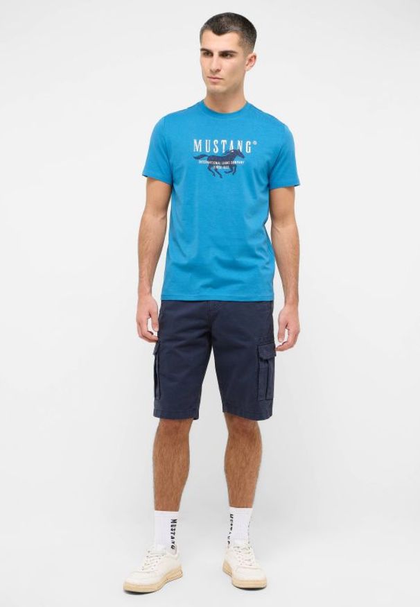 Mustang - MĘSKIE SZORTY CARGO MUSTANG Houston Cargo Shorts - Navy Blazer 1016460 5324