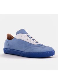 Marco Shoes Sportowe trampki z wysokiej jakości zamszu naturalnego niebieskie. Kolor: niebieski. Materiał: zamsz #6