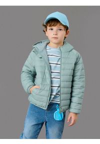 Sinsay - Pikowana kurtka z kapturem - zielony. Typ kołnierza: kaptur. Kolor: zielony #1