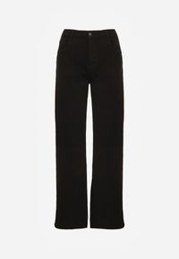 Renee - Czarne Bawełniane Jeansy High Waist z Szerokimi Nogawkami Leetie. Stan: podwyższony. Kolor: czarny #7