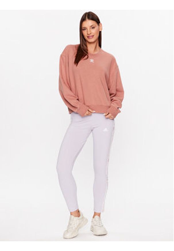 Adidas - adidas Bluza Essentials+ Made with Hemp Sweatshirt IC1822 Brązowy Loose Fit. Kolor: brązowy. Materiał: bawełna