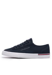 TOMMY HILFIGER - Tommy Hilfiger Tenisówki Corporate Vulc Canvas FM0FM04954 Granatowy. Kolor: niebieski. Materiał: materiał #6