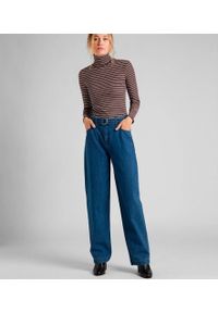 Lee - LEE BELTED HIGH WAIST STRAIGHT DAMSKIE SPODNIE JEANSOWE L30ZKEGT 112106903. Stan: podwyższony