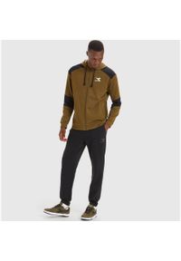 Diadora - Zestaw dresowy męski DIADORA HD FZ TRACKSUIT SHIELD. Kolor: brązowy. Materiał: dresówka #2