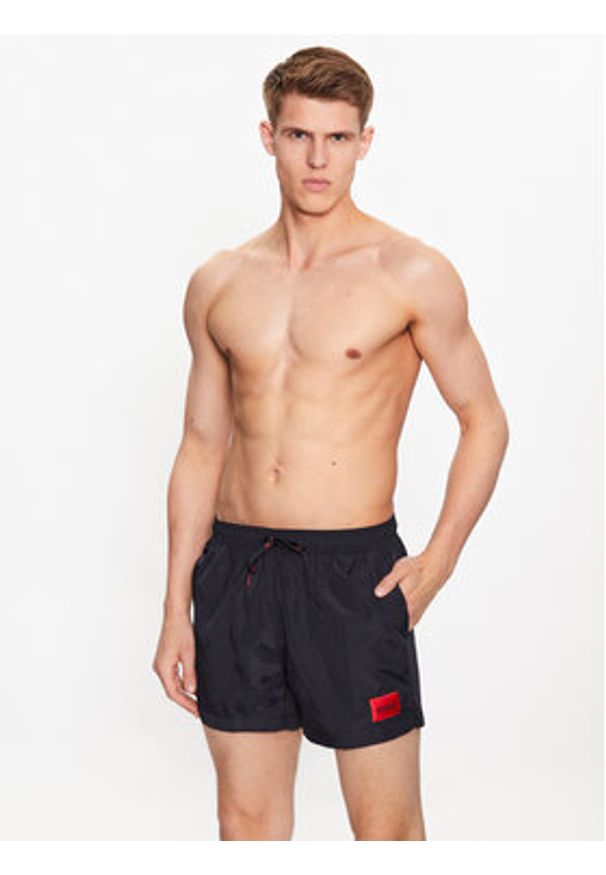 Hugo Szorty kąpielowe Dominica 50493450 Czarny Regular Fit. Kolor: czarny. Materiał: syntetyk