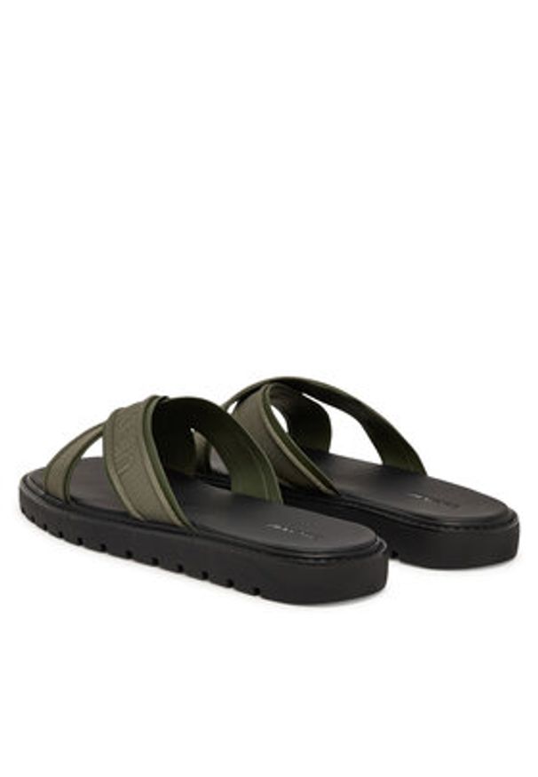 Calvin Klein Klapki Sq Molded Sandal Xcross Wb HM0HM02101 Zielony. Kolor: zielony. Materiał: materiał