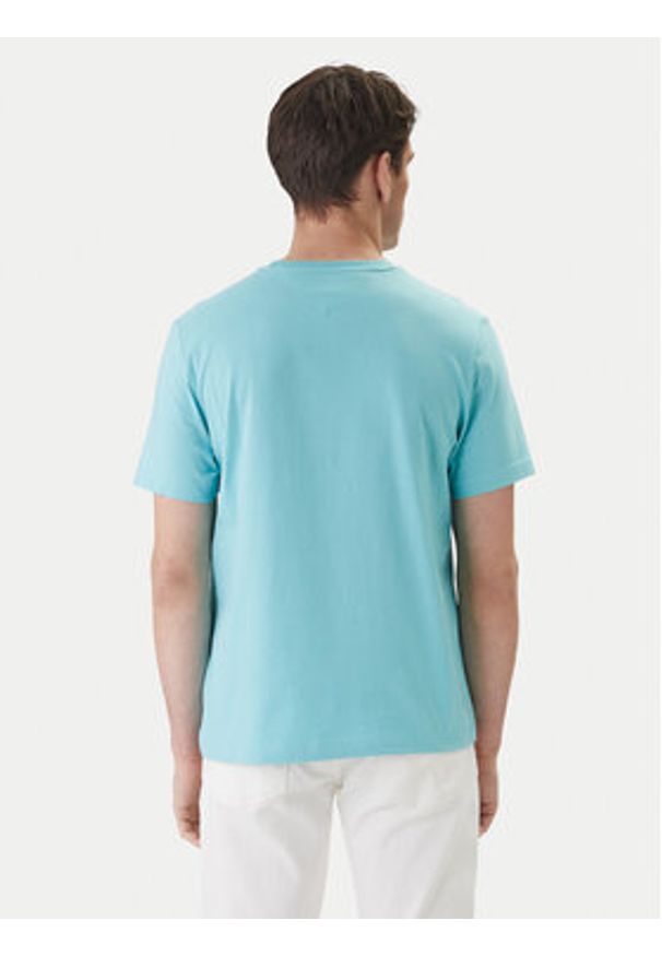 TOMMY HILFIGER - Tommy Hilfiger T-Shirt Ess Seasonal MW0MW39995 Turkusowy Regular Fit. Kolor: turkusowy. Materiał: bawełna