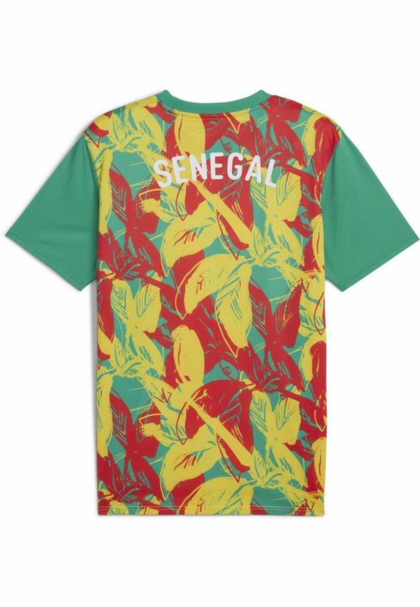 Puma - Męska koszulka przedmeczowa Senegal 2025 PUMA Sport Green Faster Yellow Red. Kolor: żółty, czerwony, wielokolorowy, zielony