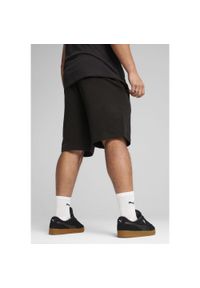Puma - Męskie szorty Essentials 10" z logo No. 1 PUMA Black. Kolor: czarny. Materiał: bawełna, materiał